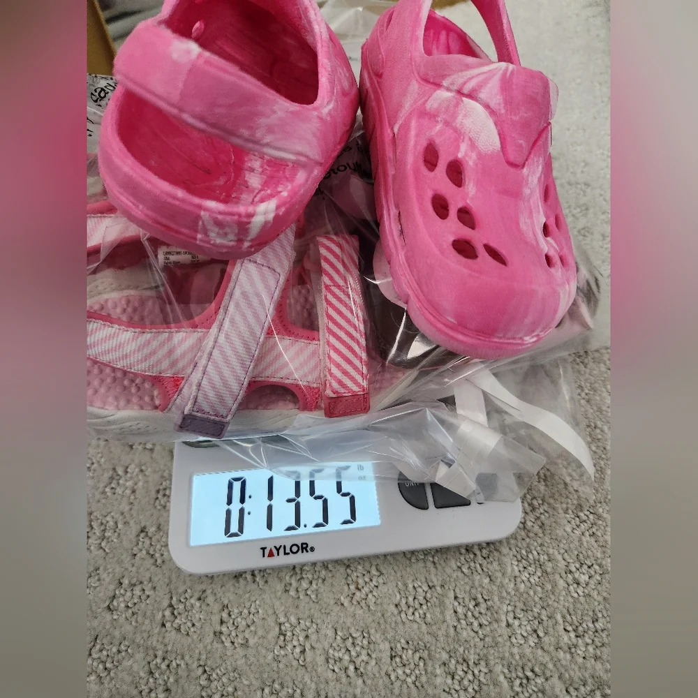 Toddler‎ Baby Girl Shoe Bundle Pink Sandals Size 6 - 3 Pairs